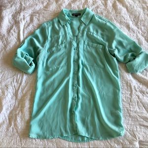 Express Portofino button shirt in mint green